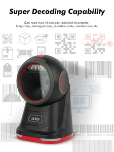 Lecteur de codes-barres de bureau Syble XB-8608, mains libres, 2D omnidirectionnel, lecteur de codes QR - Product Image 1