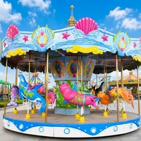Manège à chevaux pour parc d'attractions, équipement de jeux pour enfants, carrousel tournant à vendre