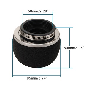 GOOFIT 42/54/58mm <span class=keywords><strong>Filtre</strong></span> <span class=keywords><strong>à</strong></span> <span class=keywords><strong>air</strong></span> <span class=keywords><strong>de</strong></span> remplacement pour moteur 2 temps Moto Scooter - Product Image 3