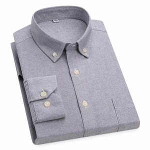Người Đàn Ông Của Tinh Khiết 100% Cotton Oxford Áo Sơ Mi Dài Tay Mùa Xuân Mùa Thu Đa Năng Rắn Màu Poplin Vải Dệt Kinh Doanh Phong Cách Giản Dị - Product Image 2