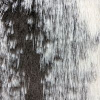 Tissu en fausse fourrure Toca 100 % polyester à poils longs, imprimé motif café, vente en gros pour manteaux et vêtements d'hiver