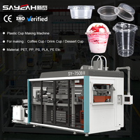 Machine automatique de thermoformage de gobelets en plastique, machine à fabriquer des gobelets à crème glacée, des gobelets à café, des gobelets jetables