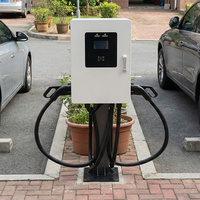 EVEGO Nouvelle Station de Recharge Commerciale Intelligente pour Véhicules Électriques IP55 OEM ODM OCPP 2.0.1 Murale Double Pistolet 40kW NACS CCS2 EVSE