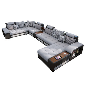 Set di Divani Moderni Componibili per <span class=keywords><strong>Soggiorno</strong></span>, Piccoli e Medi, Estensibili, Impermeabili, Tecnologici, alla Moda, Divano Angolare in Tessuto - Product Image 6