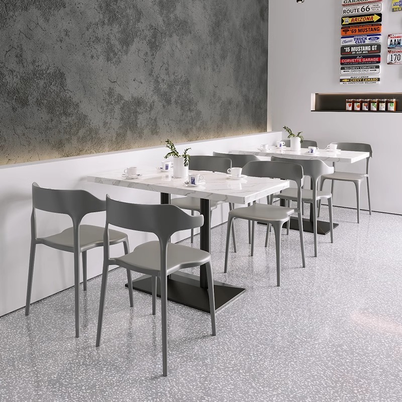 Simple Fresh Furniture for Fast Food Restaurants Net Red Dessert Hamburger Cafe Tables Chairs for Catering Milk Tea Snacks More