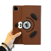 Étui de protection en cuir motif chiot mignon pour iPad 9 et 10,2 pouces, compatible Air 7 2025/11e génération – Housses et étuis rotatifs pour tablette