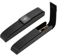 Étui à stylo magnétique en cuir de luxe avec logo personnalisé pour l'école et les cadeaux promotionnels