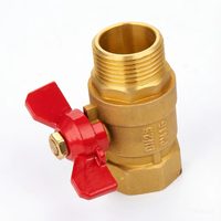 Válvula de bola de latón forjado de 1/2 pulgada, paso completo, 600 WOG, sin plomo, válvula de cierre NPT hembra para sistemas industriales de agua, petróleo y gas