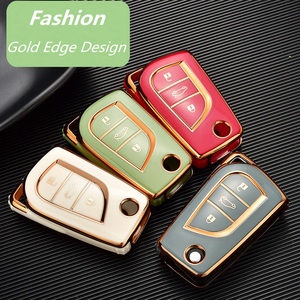 Étui de clé de voiture en TPU, stock d'usine, échantillon gratuit, <span class=keywords><strong>5</strong></span> couleurs, Toyota/Suzuki/Ford/Nissan/Renault, plusieurs modèles de véhicules - Product Image 1