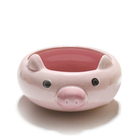 Pot de plante succulente en céramique en forme d'animal personnalisé pot de fleur en céramique de cochon rose ensemble pour la décoration de jardin à la maison