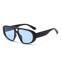 Lunettes de soleil aviateur vintage tendance 2026 avec logo personnalisé, monture PC, protection UV400, double pont, carrées, pour hommes et femmes