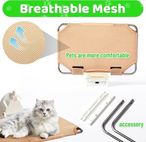 Lettino per Gatti da Finestra con Telaio in Metallo Pieghevole e Ventosa Singola, Amaca per Gatti di Taglia Grande e Gattini - Product Image 4