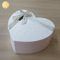 EN PACK Noir Blanc Coeur Forme Fleur Boîte De Mariage Saint Valentin En Gros Emballage Cadeau Personnalisé Boîte De Papier avec Ruban Arc