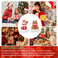 Support de téléphone portable pour arbre de Noël, cadeau populaire, ornement de bureau, rétractable, universel, enfants, bonhomme de neige, Père Noël, cadeau, support de téléphone portable