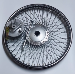 Nuevo Ensamblaje de Llanta de Acero para Rueda Delantera y Trasera Mod Retro CG125 con Eje de Tambor de Freno Cifrado de 72 Agujeros para Motocicletas - Product Image 1
