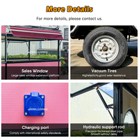 JINLIJING Carrito de Cerveza Eléctrico Equipo de Cocina Interno Personalizado al Aire Libre Duradero Conveniente Autobús de Fiesta Camión de Comida Móvil Remolque