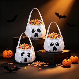 Bolsa de Regalo de Halloween Personalizable, Súper Suave, de Felpa, con Diseño de Calabaza, Mini Cubo para Dulces, para Niños - Product Image 3