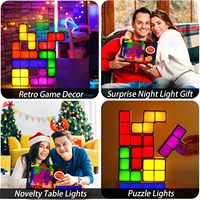 Puzzles 3D empilables Nicro, blocs lumineux LED nocturnes, blocs magiques qui brillent dans le noir, lampe de bureau en ABS, décoration de chambre à coucher