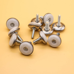 White Stainless Steel <b>Adjustable</b> Furniture Feet M6 M8 15 20 25 30mm For <b>Table</b> Chair Cabinet - Product Image 2