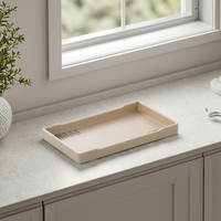 Plateau de service rectangle en mélamine, incassable, meilleure vente