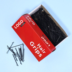 Pasadores <span class=keywords><strong>de</strong></span> Pelo Metálicos Negros Básicos con Logotipo Personalizado, Accesorios para el Cabello, Pasadores <span class=keywords><strong>de</strong></span> Pelo para Mujer - Product Image 2