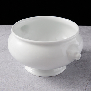 WEIYE الكلاسيكية كبيرة الحجم الخزف القدمين الأسد رئيس الأبيض الكبير سلطانية خزف للشوربة ل حساء البصل الفرنسي - Product Image 3