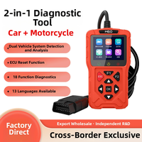 Escáner OBDII Profesional M60 para Auto y Moto, Detector de Fallas del Motor, Herramienta de Diagnóstico con Reinicio de ECU y Prueba de Batería