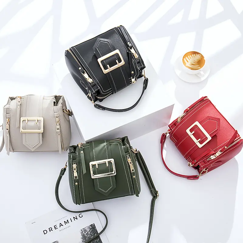 2021 women's brands large capacity black korean style pu leather luxury new shoulder bags women handbag for women