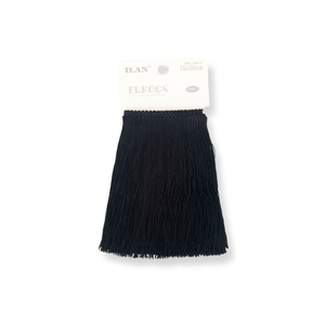 Ilan Flecosh Frange in poliestere nero 15x150 cm per artigianato e decorazioni - Product Image 3