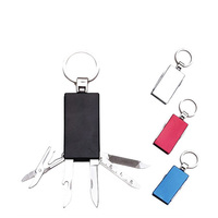 Porte-clés multifonction 5 en 1 en métal, mini couteau pliant, cadeaux promotionnels