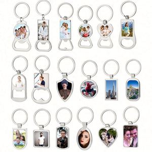 Porte-clés de voiture personnalisé avec ouvre-bouteille, vierge pour sublimation, porte-clés en métal DIY, cadeau promotionnel avec logo - Product Image 4
