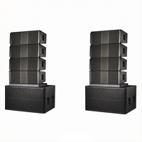 Système de sonorisation de scène avec amplificateur de puissance et mixeur, haut-parleurs en ligne avec double subwoofer de 18 pouces, son de haute qualité