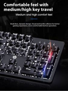 คีย์บอร์ดแบบกลไก RGB Backlit แกนสีน้ำเงิน ความหน่วงต่ำพิเศษ เหมาะสำหรับเล่นเกมและทำงานในสำนักงาน ตัวเลือกคุ้มค่า คีย์บอร์ดแบบกลไก RGB Backlit - Product Image 6