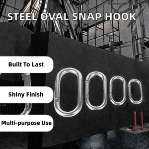 304 316ステンレス鋼オーバル型リングカラビナヘビーデューティー重工業用コネクタークイックリンクスナップフック50mm 60mm 80mm高強度 - Product Image 2