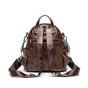 Vintage Lady <strong>Backpack</strong> Anti <strong>Theft</strong> Bag Soft PU Water <strong>Proof</strong> Travel Bag - Product Image 4