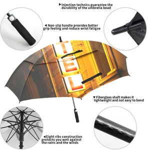Full Print Golf <b>Umbrella</b> Double Layers 60inch Oversize OEM ODM with logo Wholesale <b>Windproof</b> Large Golfer <b>Umbrella</b> for Gift - Product Image 3