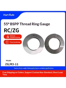 R/zg उच्च सटीकता टेपर पाइप थ्रेड रिंग गेज (55) 1/8 1/4 3/8 1/2 3/4 1-1/4 - Product Image 3