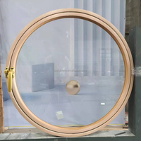 Ventana redonda de vidrio circular con pivote que se puede abrir de aluminio personalizado para exterior, dormitorio, casa de campo, patrón de apertura Horizontal