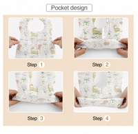 Bavoirs jetables imperméables avec poche, bavoirs doux pour bébé pour des repas sans désordre