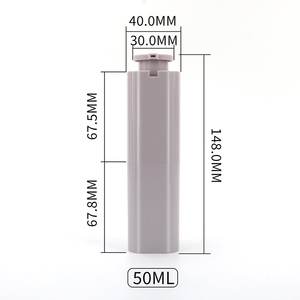 ABS Plastic Water-based Materials Lotion <b>Pump</b> Bottle Square Shape 50ml Cosmetic Packaging Screen Printing With Rotary <b>Pump</b> Head - Product Image 6