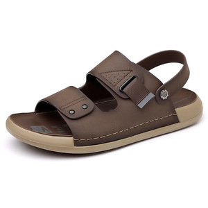 Sandales d'extérieur pour hommes, semelle extérieure en caoutchouc, antidérapantes, chaussures de plage décontractées, résistantes à l'usure, design tendance, printemps-été - Product Image 5