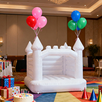 Château gonflable de saut de maison gonflable commerciale de luxe blanche d'intérieur de videur avec le ventilateur pour des adultes et des enfants