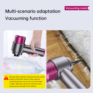 Aspirateur de voiture portable DRC ABS 6500PA, recharge USB, 5 buses, capacité 0,5-1L, souffleur d'air 2-en-1, gris, garantie 1 an - Product Image 5