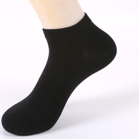 Excellente vente en gros respirant hiver tricoté mince décontracté solide femmes cheville chaussettes couleur noire