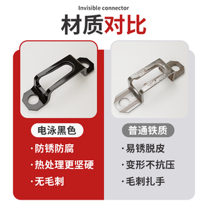 Two in One Steel Connector for Concealed Furniture Wardrobe Door Woodworking Cabinet Panel <b>Splicing</b> Fixing Fasteners - Product Image 2