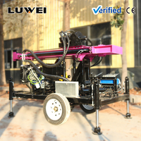 Machine de forage de puits d'eau multifonctionnelle montée sur roues pour l'irrigation et le forage de puits