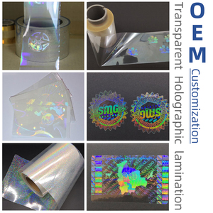 Autocollants en vinyle adhésif <span class=keywords><strong>transparent</strong></span> holographique arc-en-ciel personnalisés par le fabricant, superposition holographique de sécurité - Product Image 5