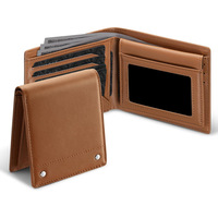 Nouveau Portefeuille Homme en Cuir Véritable Haut de Gamme 2026 – Anti-magnétique, Blocage RFID, Sans Fermeture, Porte-monnaie Tendance pour Cartes