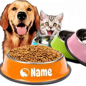 Custom <b>Dog</b> Name, <b>Personalised</b> Stainless Steel With Nonslip Silicone Bottom, Pet Feeding <b>Bowls</b> for Cat/<b>Dog</b> - Product Image 2
