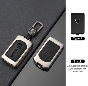 Coque de clé de voiture en alliage de zinc et cuir, style professionnel et luxueux, pour <span class=keywords><strong>Volvo</strong></span> XC40 XC60 XC90, étui 6 boutons - Product Image 2